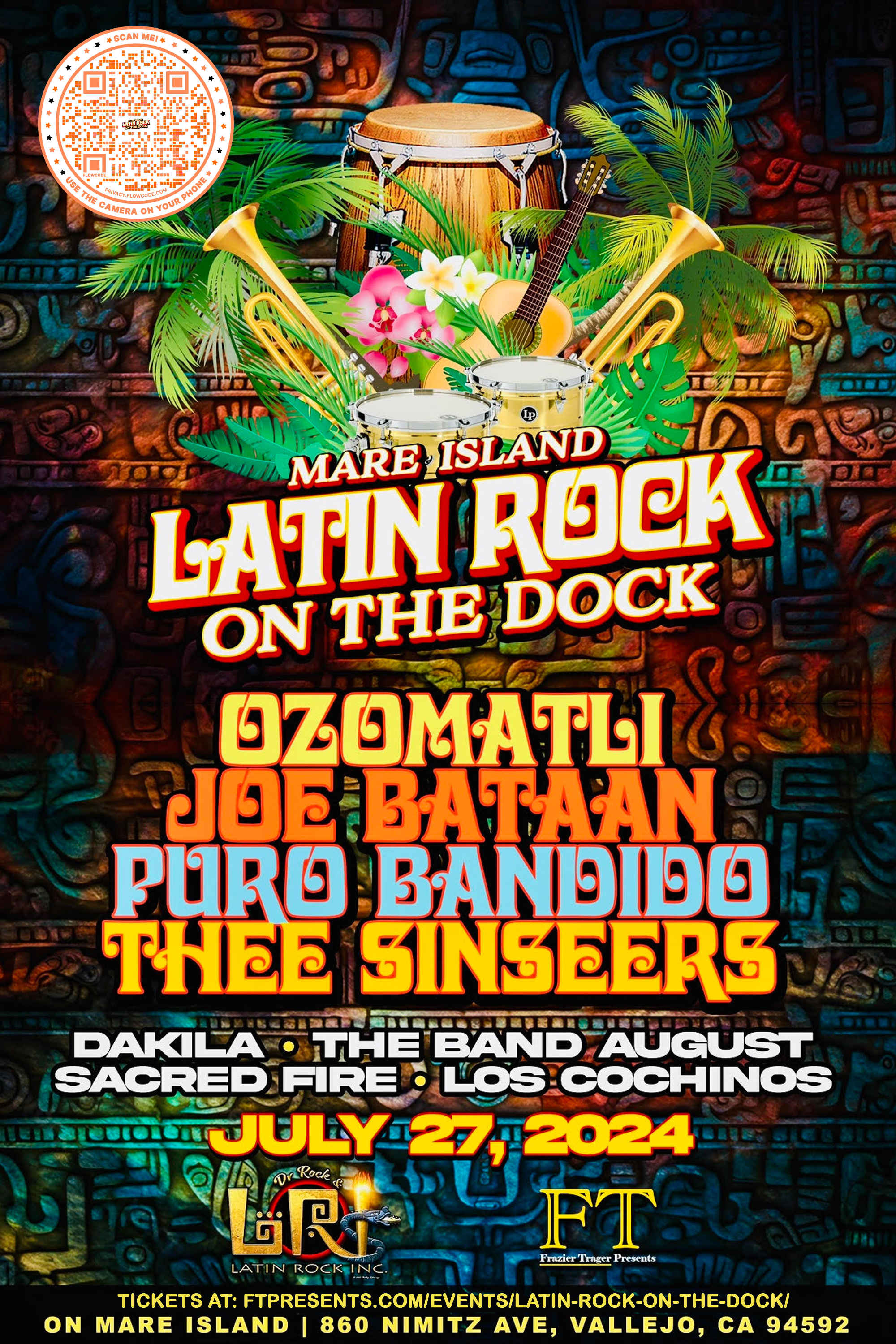 Latin Rock oOn The Dock event poster