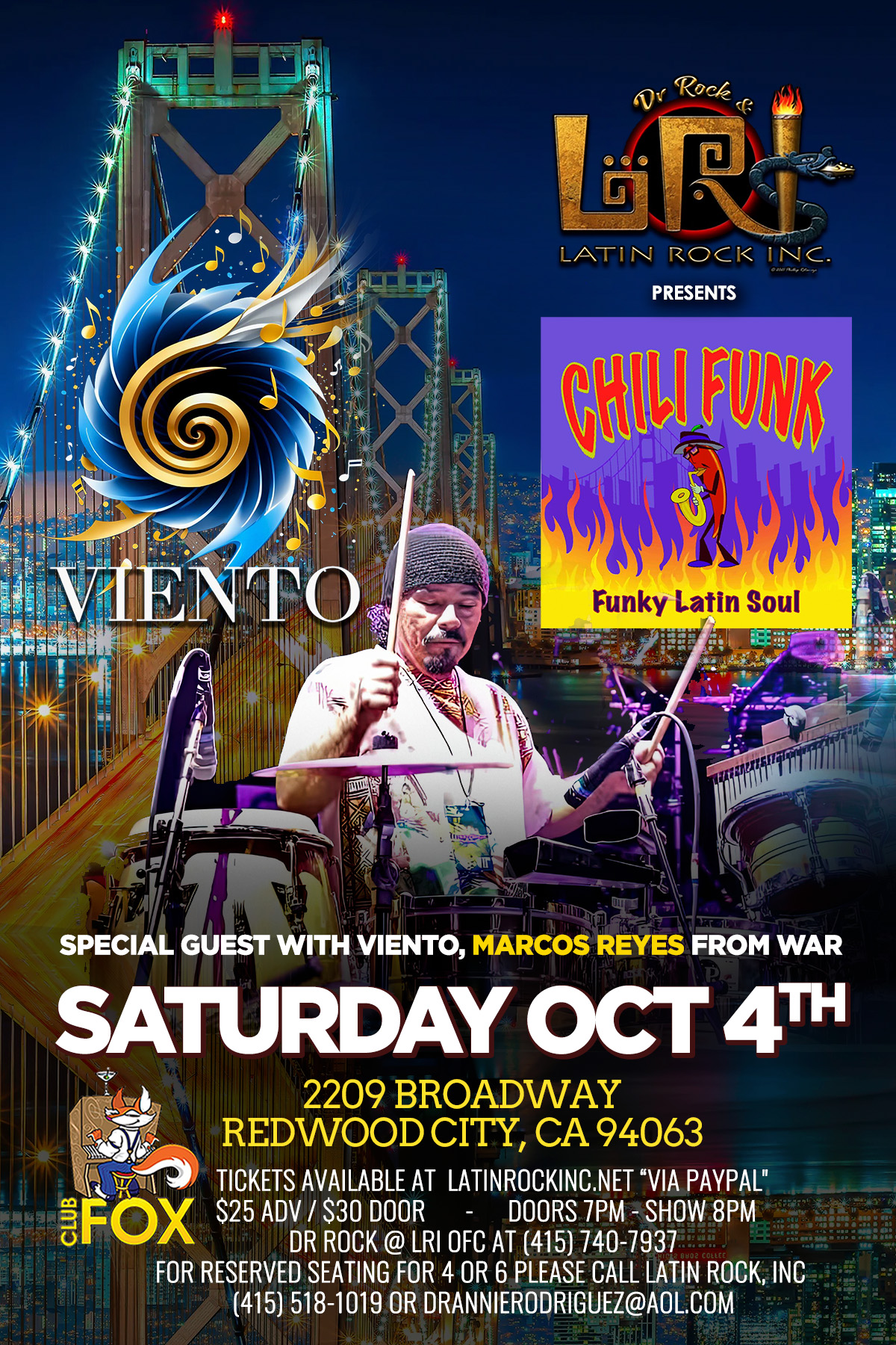 Latin Rock Presents Viento & Chili Funk