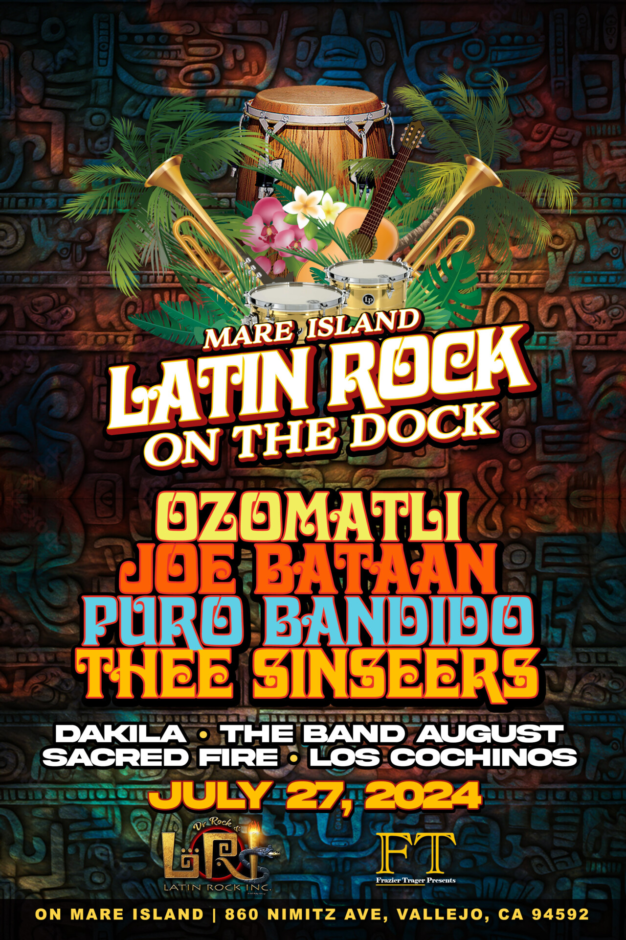 Latin Rock on the Dock, Saturday July 27, 2024